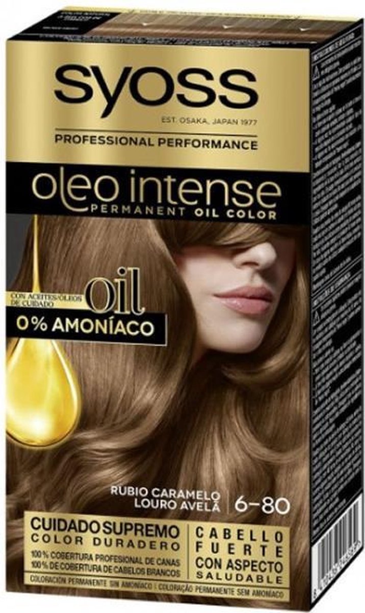 Syoss Oleo Intense Permanent Hair Color 6-80 Caramel Blonde