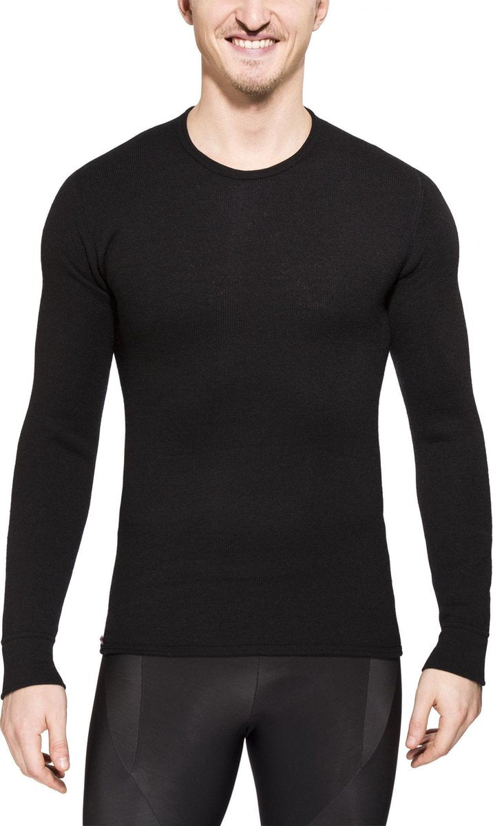 Woolpower Crewneck 200 merino ondergoed zwart Maat XL