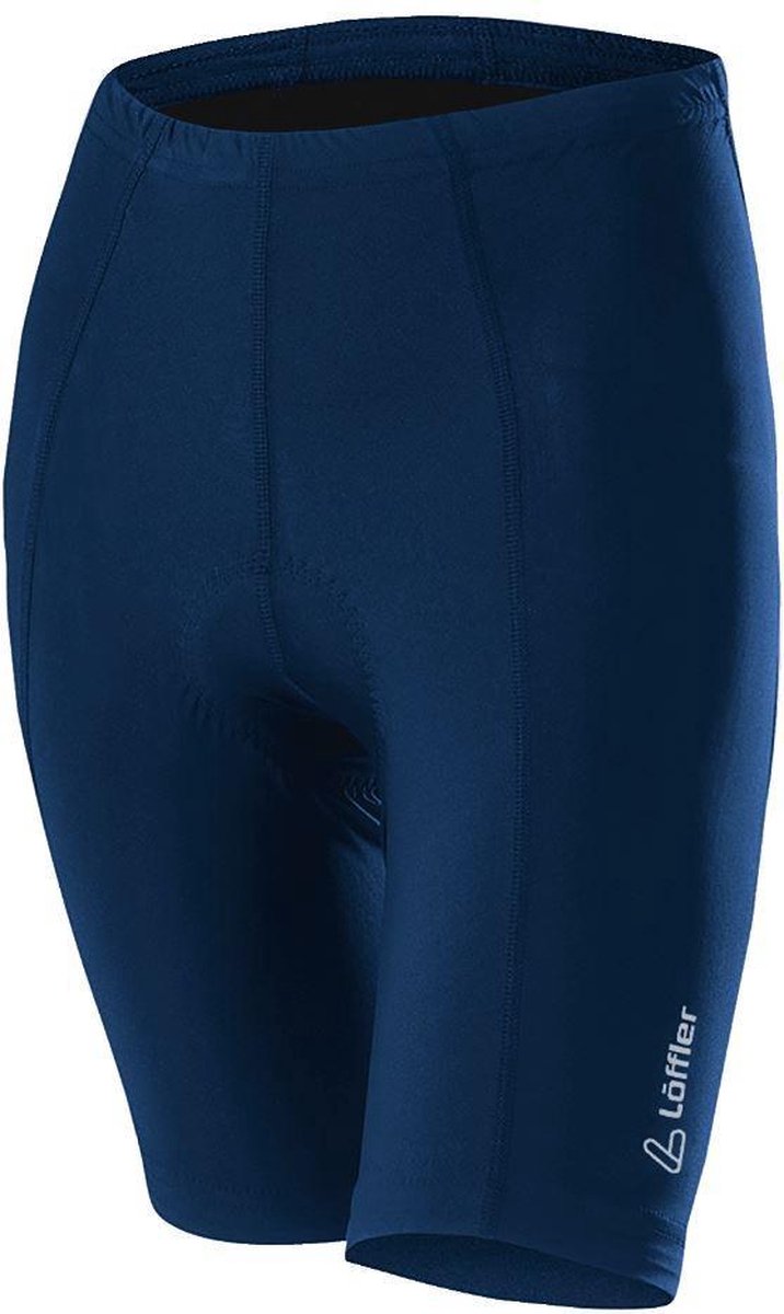 Löffler Fietsbroek W Bike Dames Nylon/elastaan Blauw Maat 34