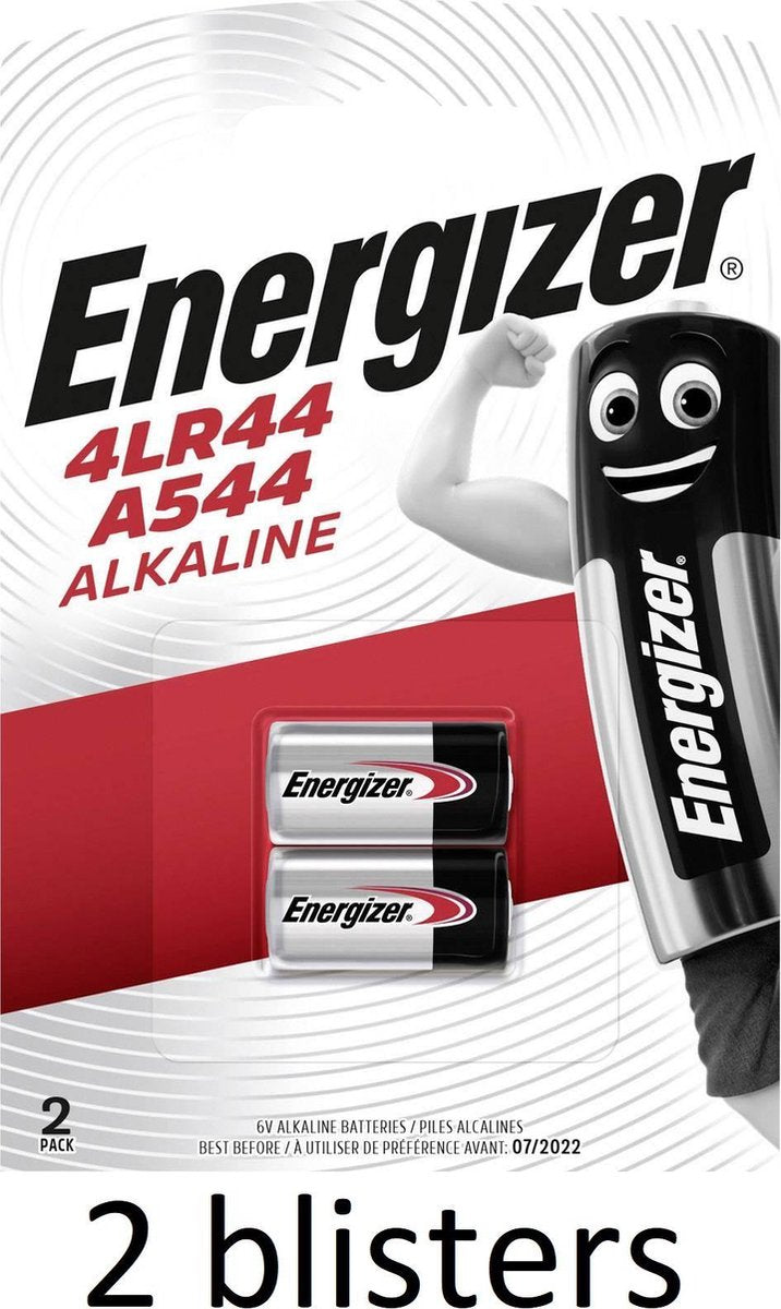 4 Stuks (2 Blisters a 2 st) Alkaline Battery 4LR44 6 V