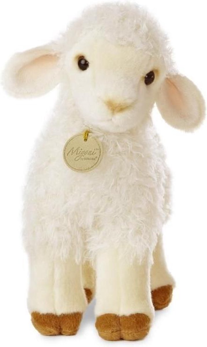 Pluche schaap/lammetje knuffel van 26 cm - kinder speelgoed knuffels - Boerderij dieren knuffels