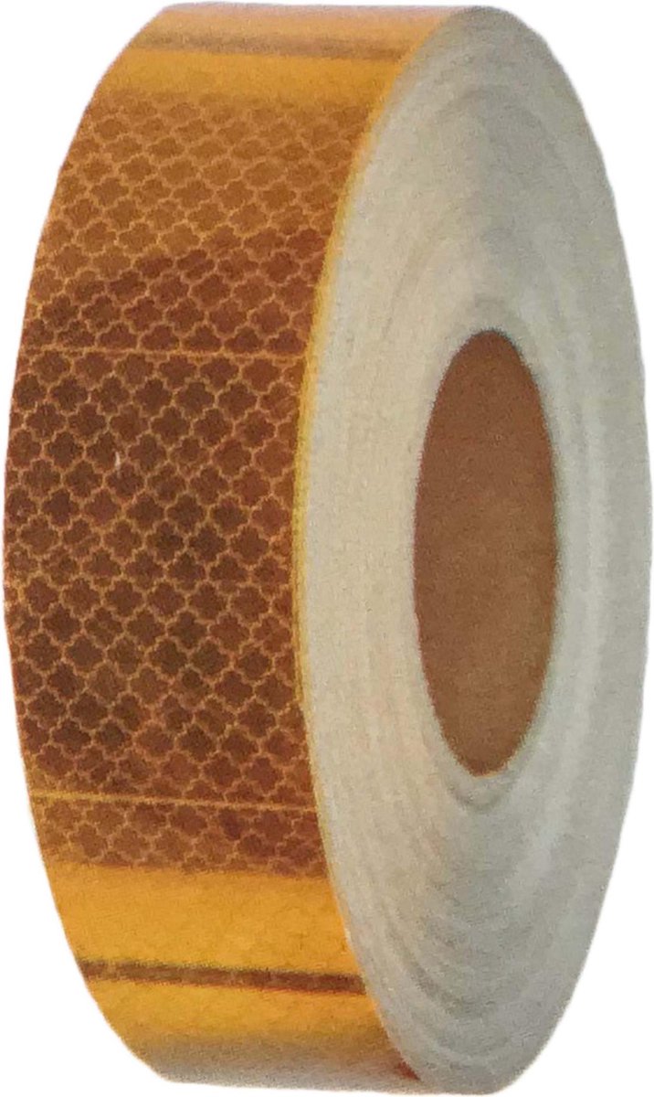 Reflectie tape - GEEL - 1 meter - Aanhangwagen - Aanhanger - Reflectietape
