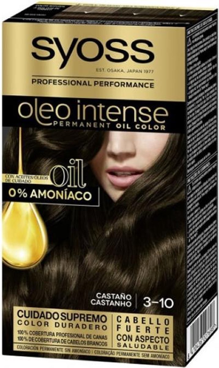 Olio Intense Tinte Sin Amoniaco #3.10-castai?1/2o 5 Pz