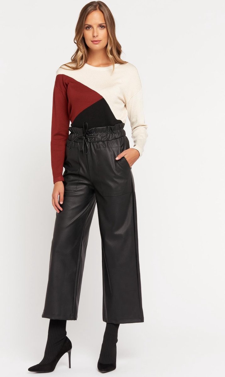 Imitatieleer broek - Zwart