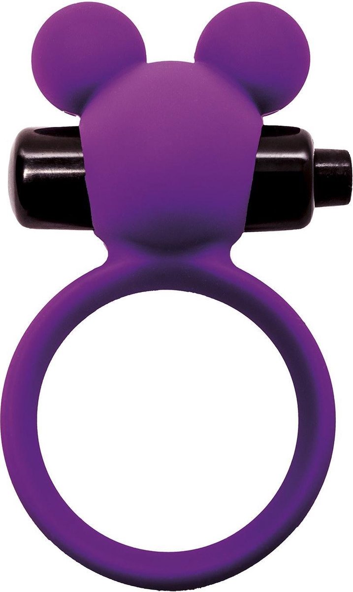 Vibrerende cockring waterdicht met clitoris stimulator - paars