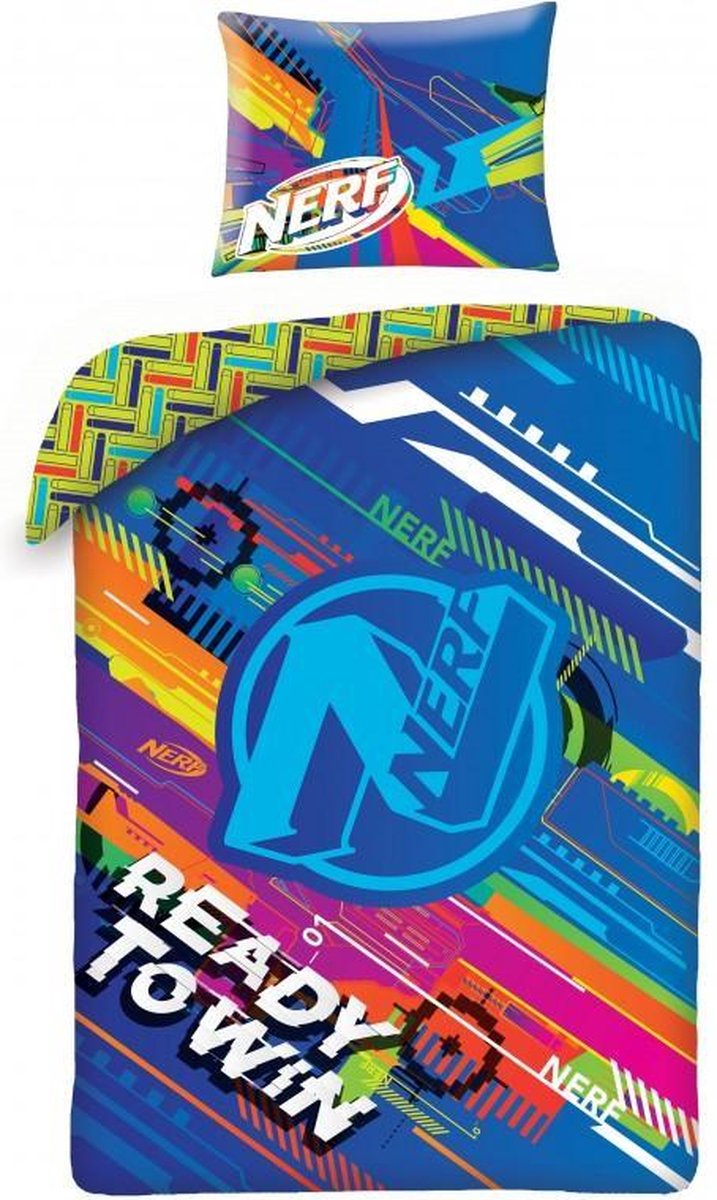 Nerf Dekbedovertrek 140x200 kussensloop 70x90 (grote maat) Katoen