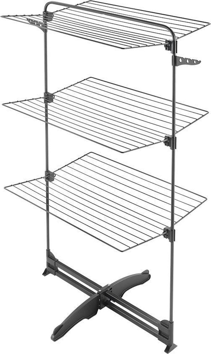 Tomado Metaltex - Storm Onyx Mat Zwart - Droogtoren - 34 meter drooglengte  - 5 jaar garantie