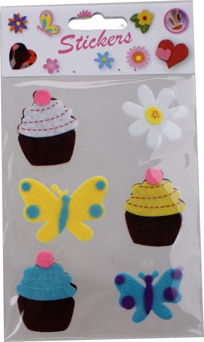 Slammer Stickers Cupcakes 6 Stuks