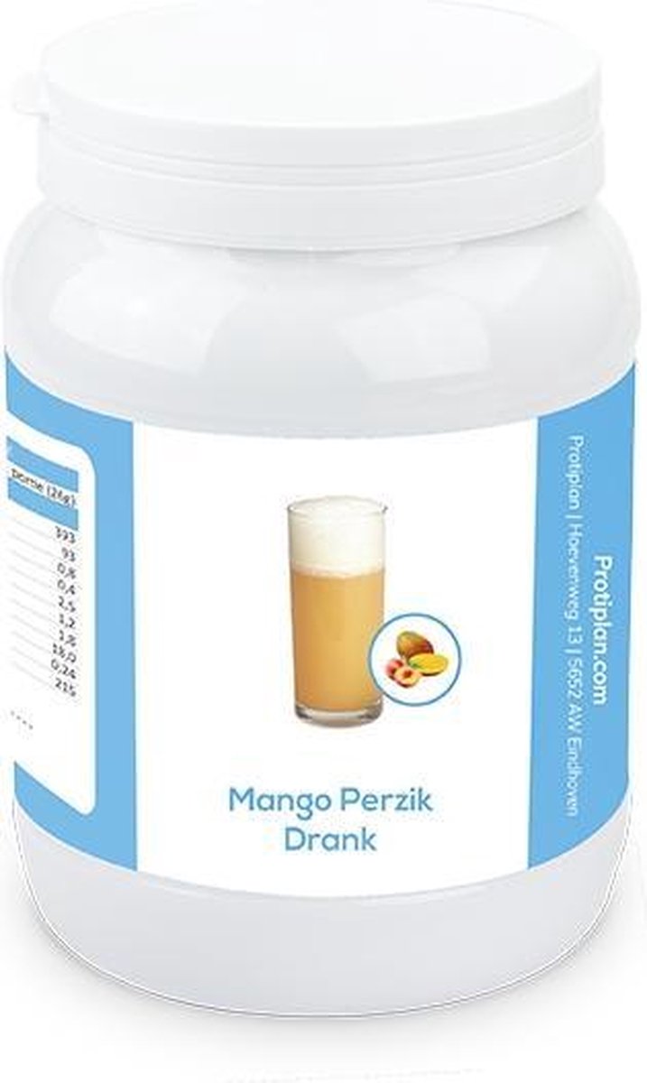 Protiplan | Voordeelpot Mango Perzik Drank | 1 x 450 gram | Eiwitpoeder | Proteine shake | Past in een koolhydraatarme levensstijl