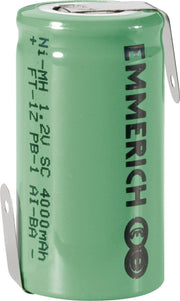 Emmerich SUB C ZLF Speciale oplaadbare batterij Sub-C Z-soldeerlip NiMH 1.2 V 4000 mAh