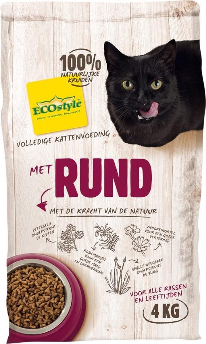 Ecostyle Vitaalcompleet - Rund - Kattenvoer - 4 kg