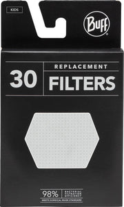 Buff Filters Voor Mondkapje Junior Katoen 3-laags Wit 30 Stuks
