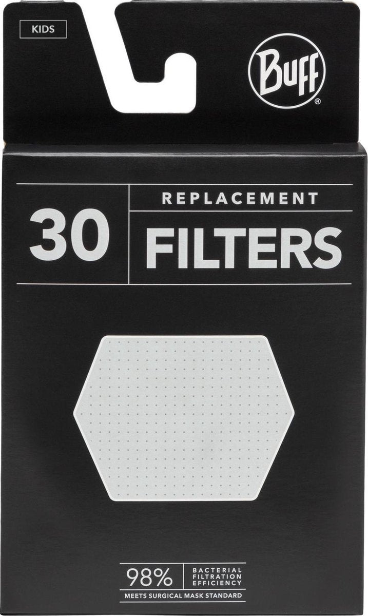 Buff Filters Voor Mondkapje Junior Katoen 3-laags Wit 30 Stuks