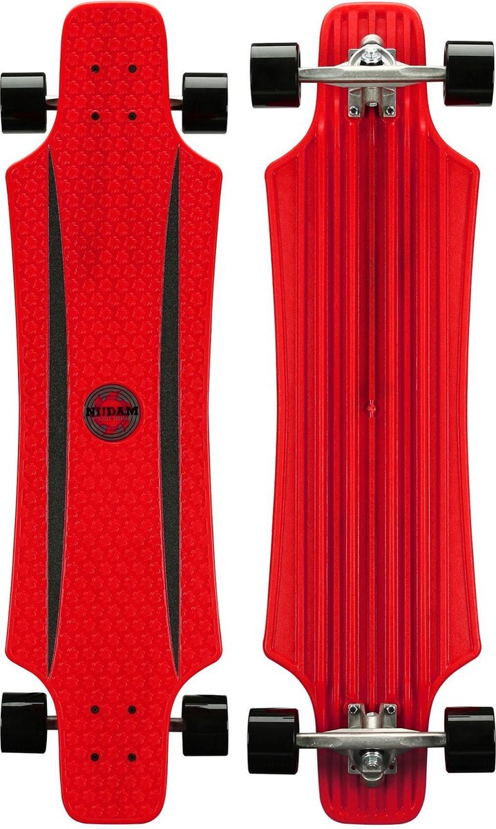 Nijdam Kunststof Longboard 36" - X-Flex Longboard - Rood/Zwart