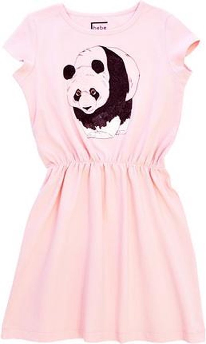 HEBE - jurk - panda - roze - Maat 86/92
