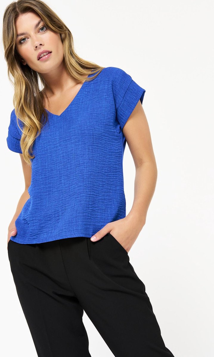 T-shirt mer korte mouwen - Blauw