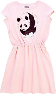 HEBE - jurk - panda - roze - Maat 110/116
