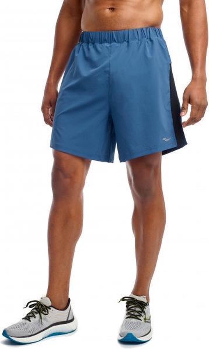 Saucony Outpace 5'' Short Heren - blauw - maat S