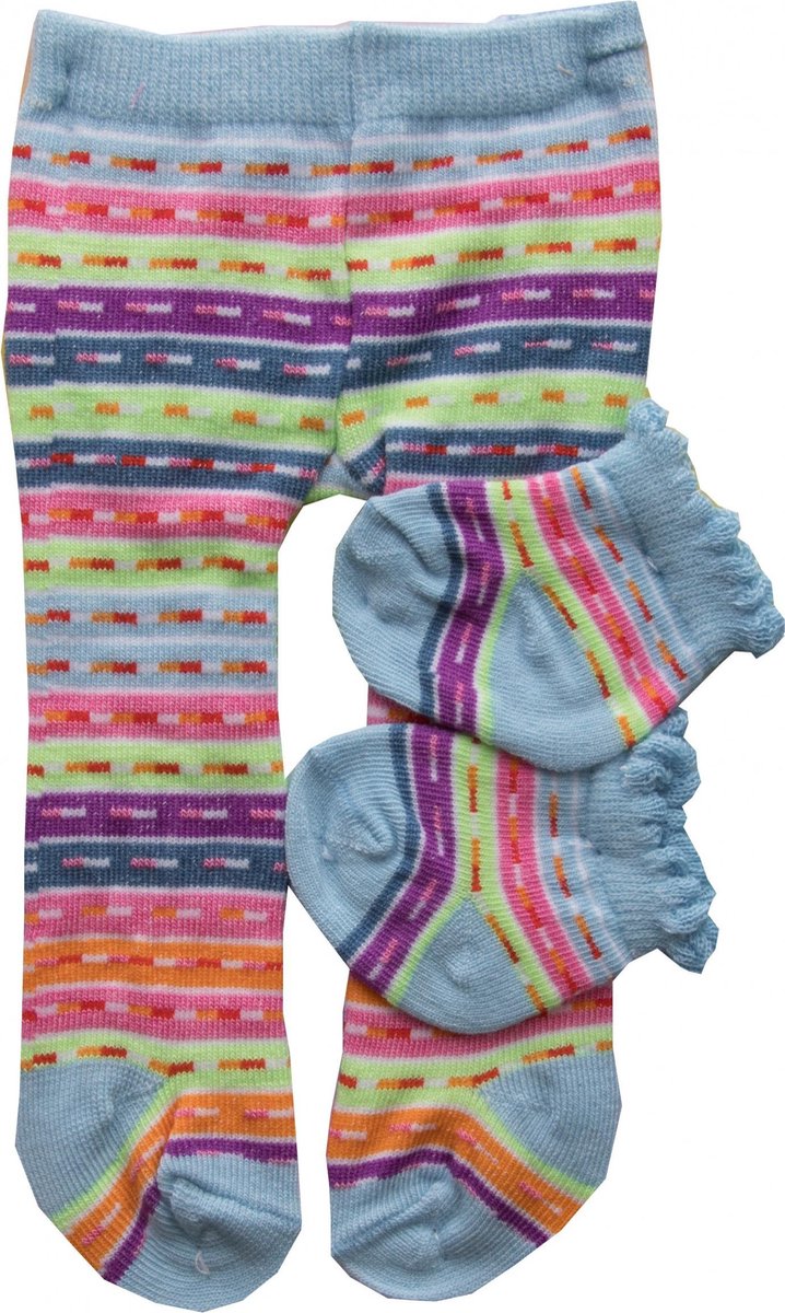 Heless Maillot En Sokjes Gestreept Voor Een Pop Van 35-45 Cm