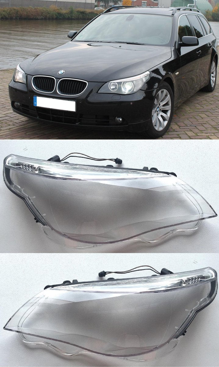Koplampglazen links en rechts voor BMW 5 serie E60/ E61