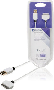 Konig 30-pins naar USB kabel - 2 meter