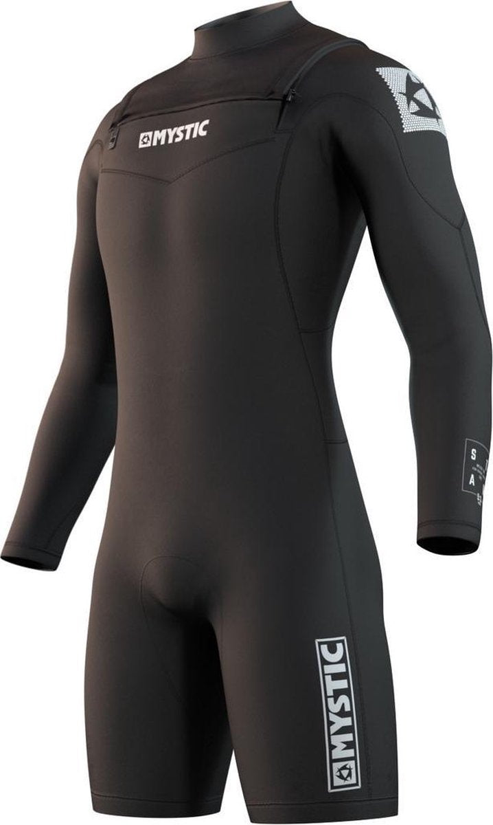 Mystic Heren Shortie Star Longarm Shorty 3/2mm Double Fzip - Black L