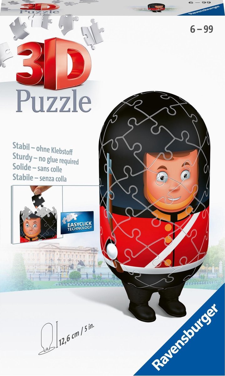 Ravensburger  shaped London Guard "Bobby"  - 3D puzzel - 54 stukjes