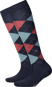 Burlington Marylebone Kniekous Dames 22382 - Blauw 6688 dark blue mel. Dames - 36-41