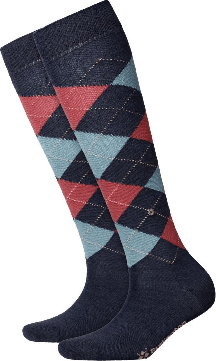 Burlington Marylebone Kniekous Dames 22382 - Blauw 6688 dark blue mel. Dames - 36-41