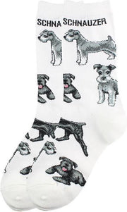 Fun sokken met de leuke hond Schnauzer
