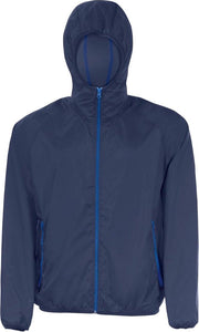 SOLS Unisex Shore Water Resistant Packaway Windbreaker Jacket (Marine)
