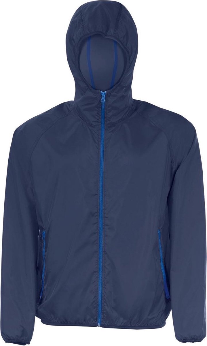 SOLS Unisex Shore Water Resistant Packaway Windbreaker Jacket (Marine)