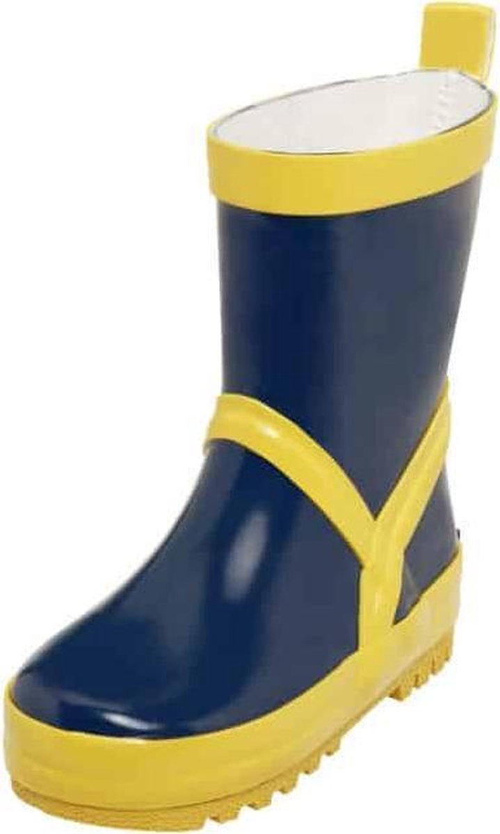 Playshoes Regenlaarzen Marineblauw/geel Maat 26/27