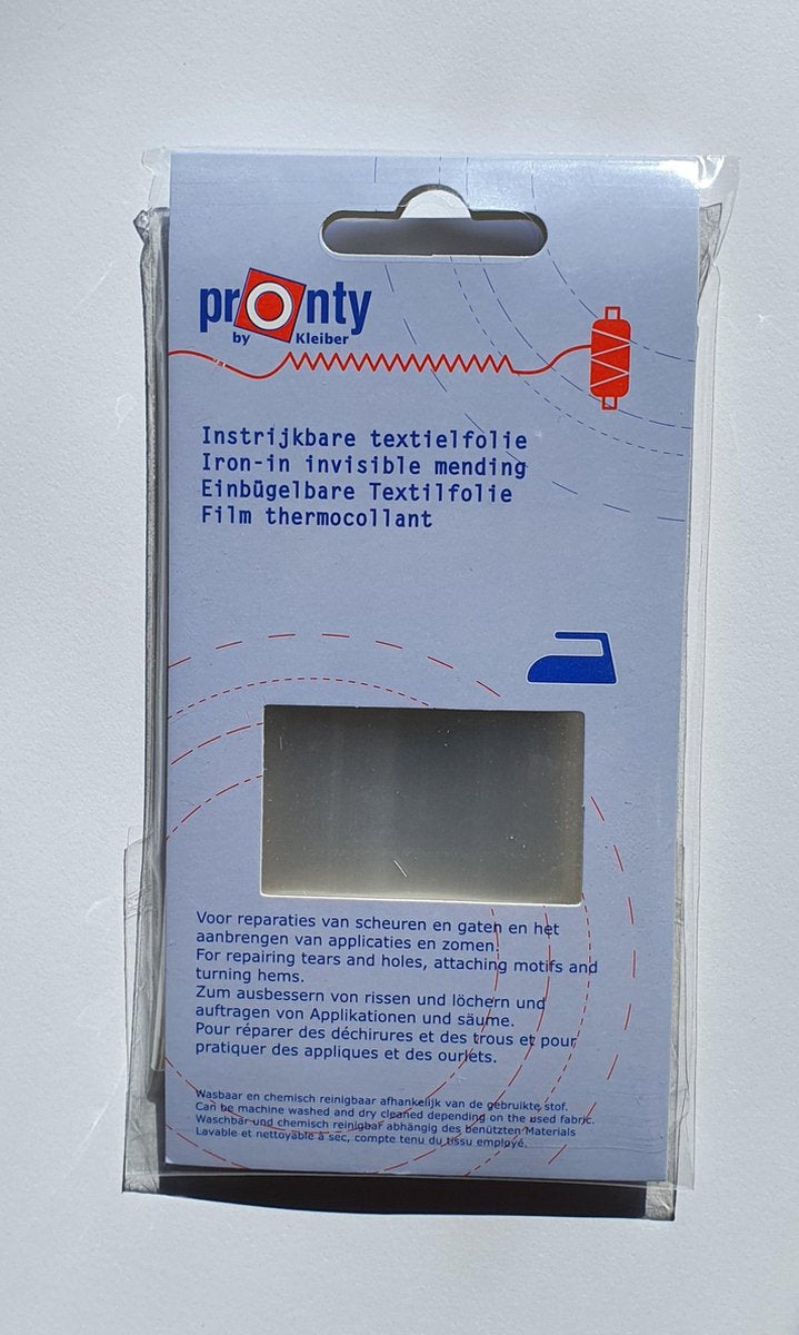 Pronty - Dubbelzijdige Transparante Instrijkbare Textielfolie - voor reparaties