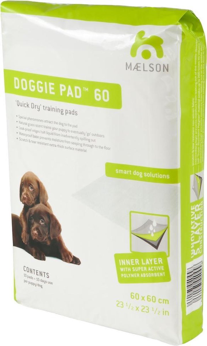 Maelson Doggie Pad™ 60 - Quick Dry Trainingspads - 60cm x 60cm - 10 of 30 Stuks - Ideaal voor Zindelijkheidstraining en Incontinente Honden of Katten - Maelson Doggie Pad™ 60 30pack