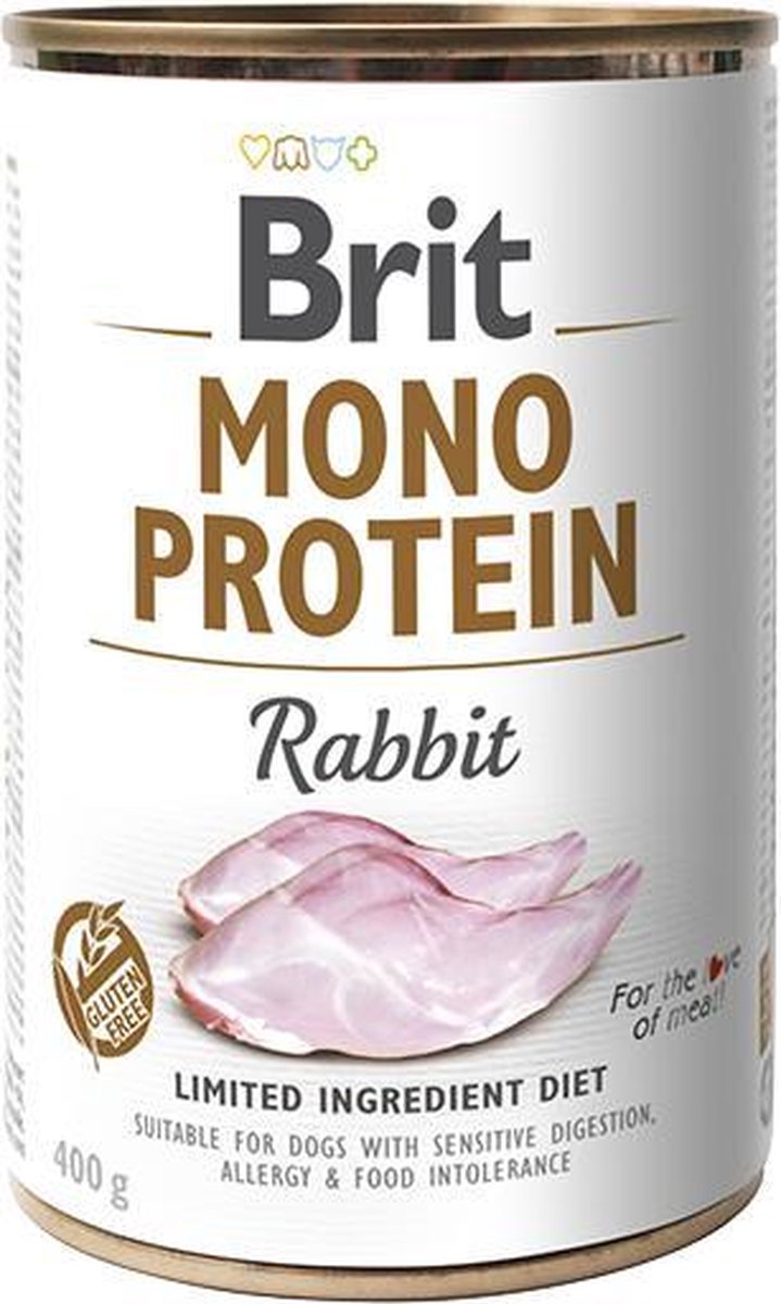 BRIT Mono Protein Rabbit - Hondenvoer - 6 x 400 g