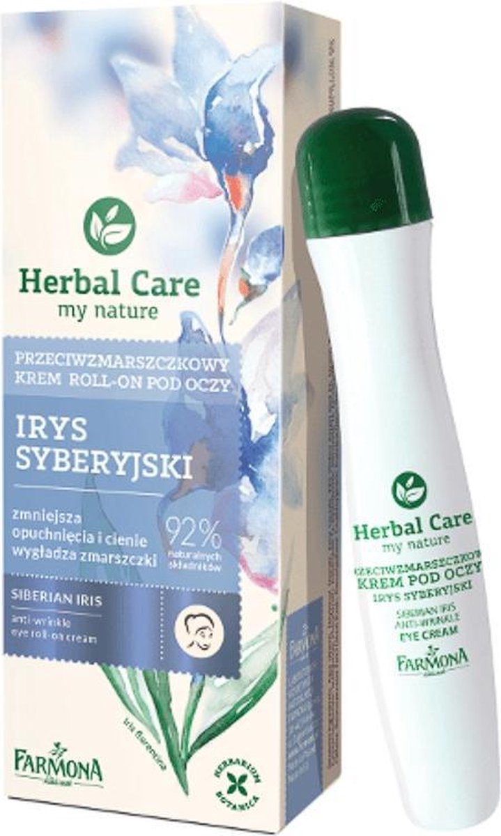 Farmona Herbal Care Oogcrème - roll-on met Siberische Iris bloesem - anti-rimpel - wallen en donkere kringen - Siberian Iris - anti-wrinkle eye roll-on cream - 15ml