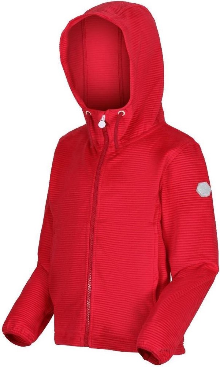 Tapley wandelfleece van geribd velours met rits over de volle lengte en capuchon van Regatta voor kinderen