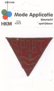 HKM APPLICATIE SPORT ROOD OPSTRIJKBAAR - 5 STUKS. 5.5 X 5.5 CM.