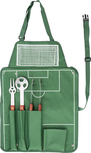 Zeer Speciale 4-Delige ( RVS ) Voetbal BBQ accessoires set