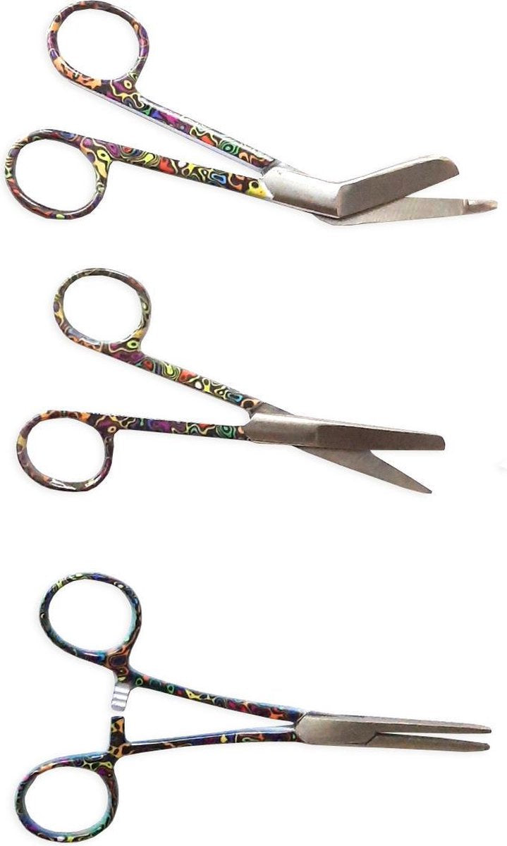 Verpleegkunde Scharen Set - Psychedelic | Zorg - Zuster - Cadeau - Verpleegster - Accessoires