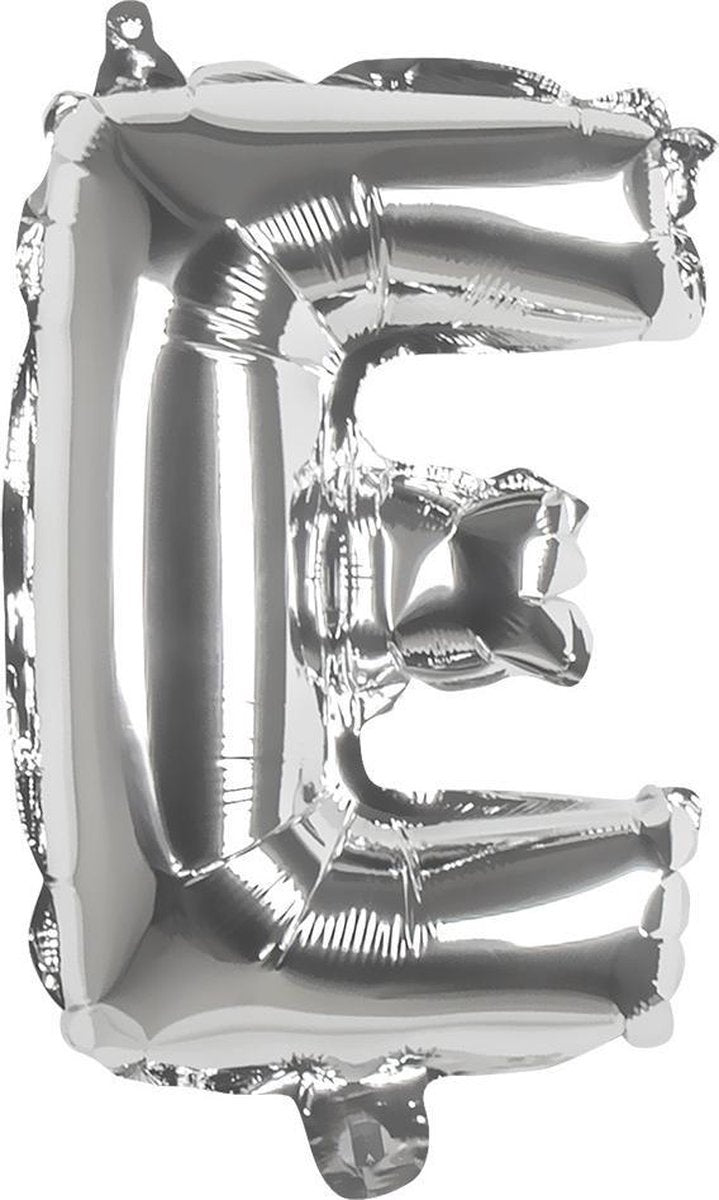 Boland Ballon Letter E Zilver 36 Cm