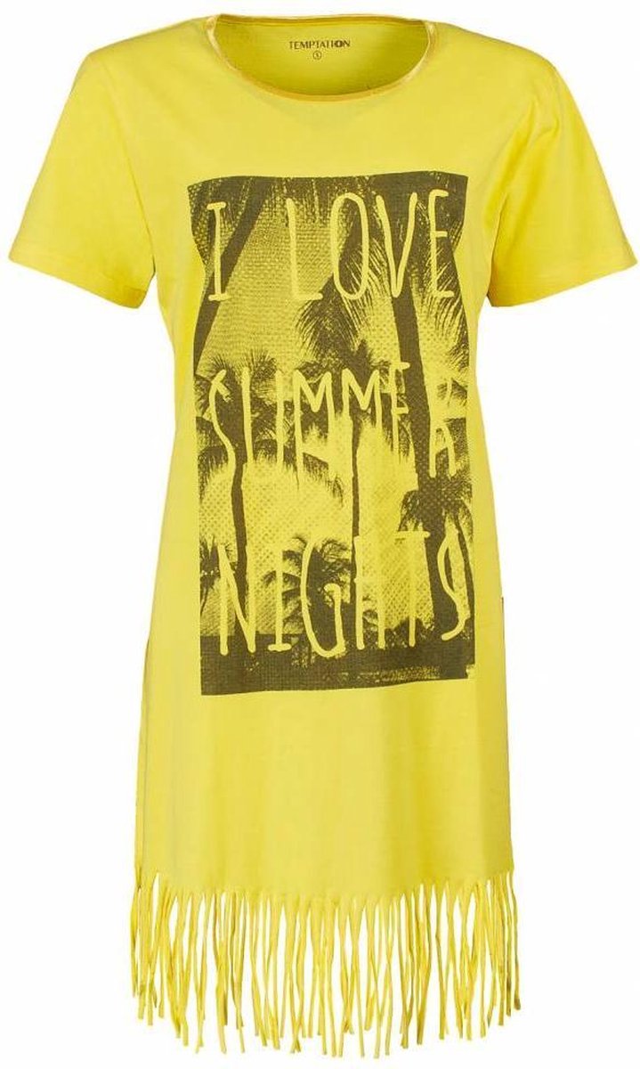 Tenderness Dames Bigshirt Geel Maten: L
