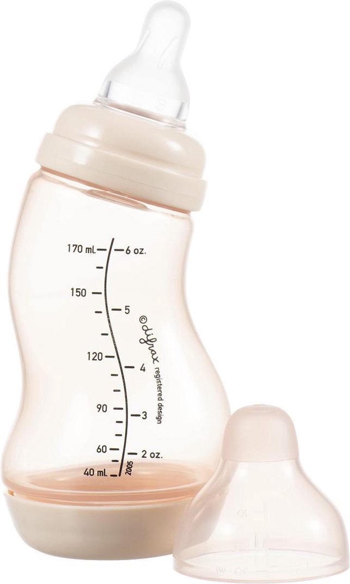 Difrax Anti-Colic S-Babyfles Natural - 170 ml - Blossom/Roze