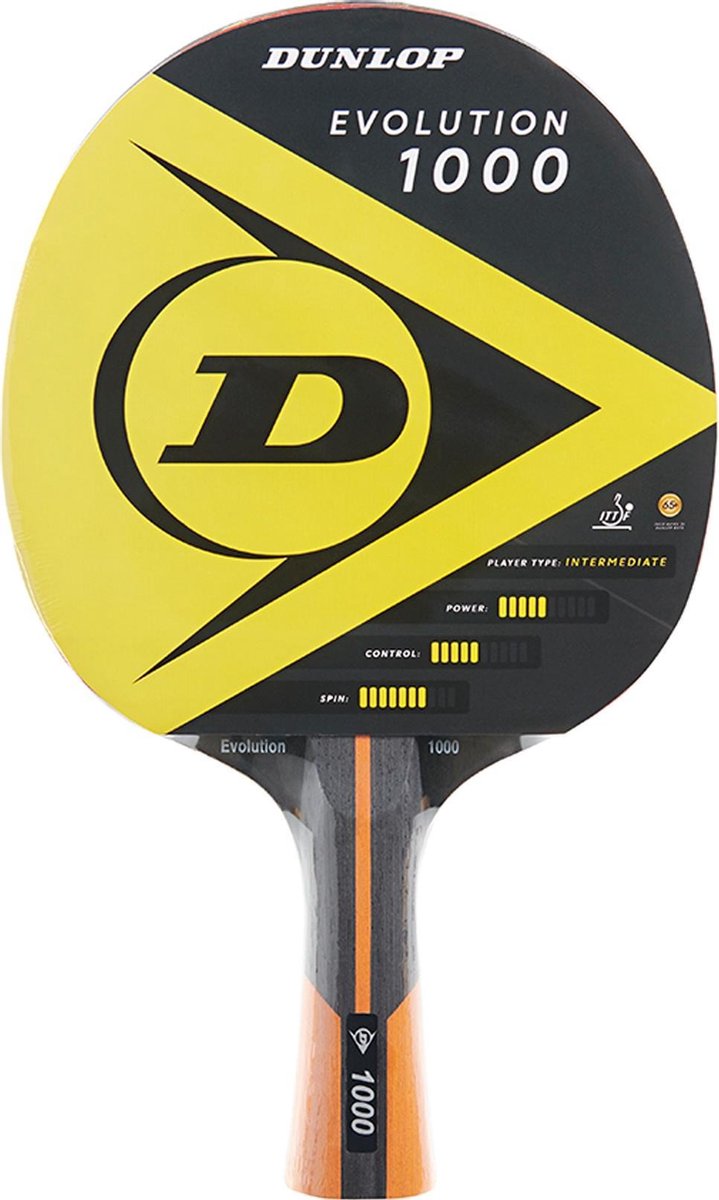 Dunlop Tafeltennisbats - rood - zwart