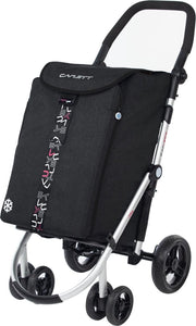 Carlett Lett 460 Cooler TXT Boodschappentrolley - 40 L - 4 wielen - opvouwbaar - koelvak - veiligheidsrem - zwart