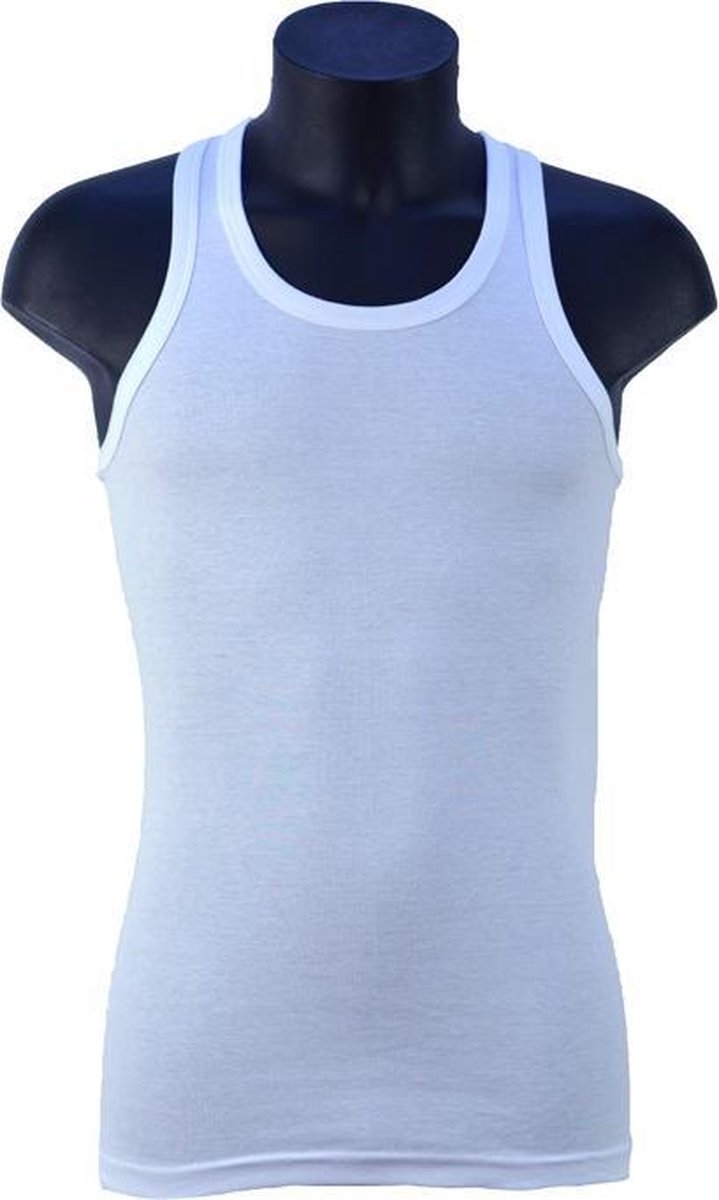 3 Pack Top kwaliteit halterhemd - 100% katoen - Wit - Maat L
