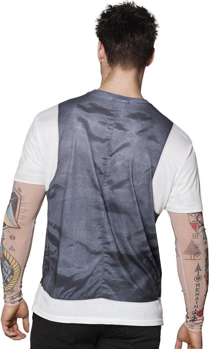 Hipster tattoo t-shirt voor mannen - Volwassenen kostuums