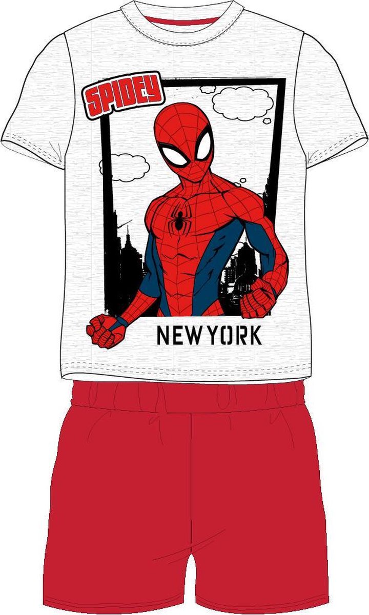 SpiderMan Kinder Shortama Zomerset Maat 98 Grijs/Rood