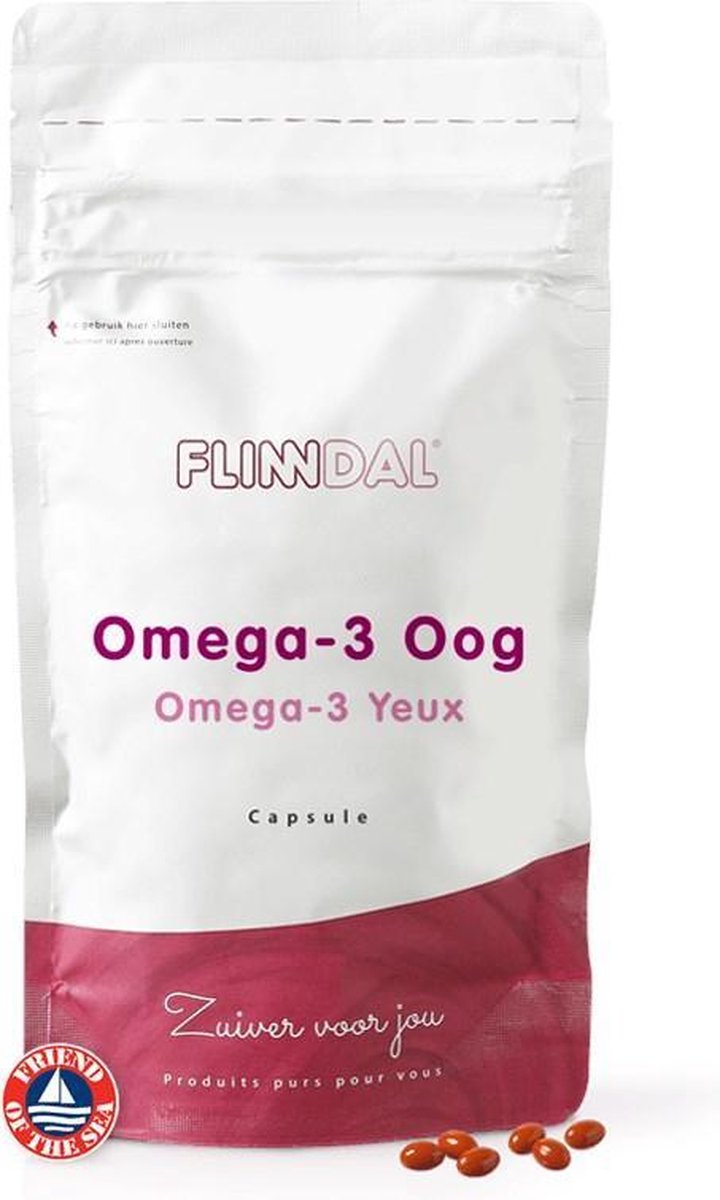 Omega-3 Oog (Goed voor het gezichtsvermogen en de conditie van het oog) - 30 Capsules - Flinndal - Goed voor het gezichtsvermogen en de conditie van het oog